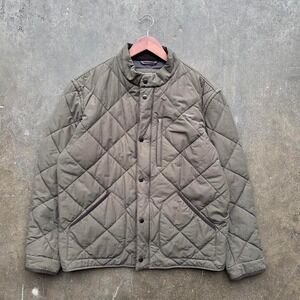 J. Crew Sussex NX-631 Quilted Jacket Olive Green Military Mens Size XL